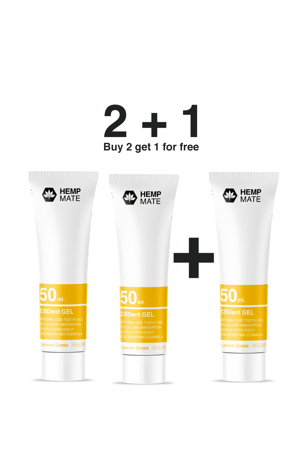 Set CBDent Gel Lemon Grass 2+1 free